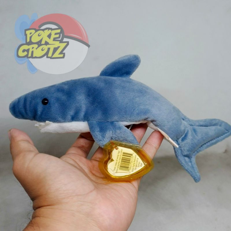 Boneka hiu Crunch Shark Ty Beanie Baby plush 25cm