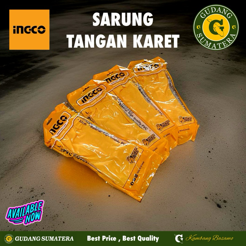 SARUNGAN TANGAN KARET TEBAL / INGCO