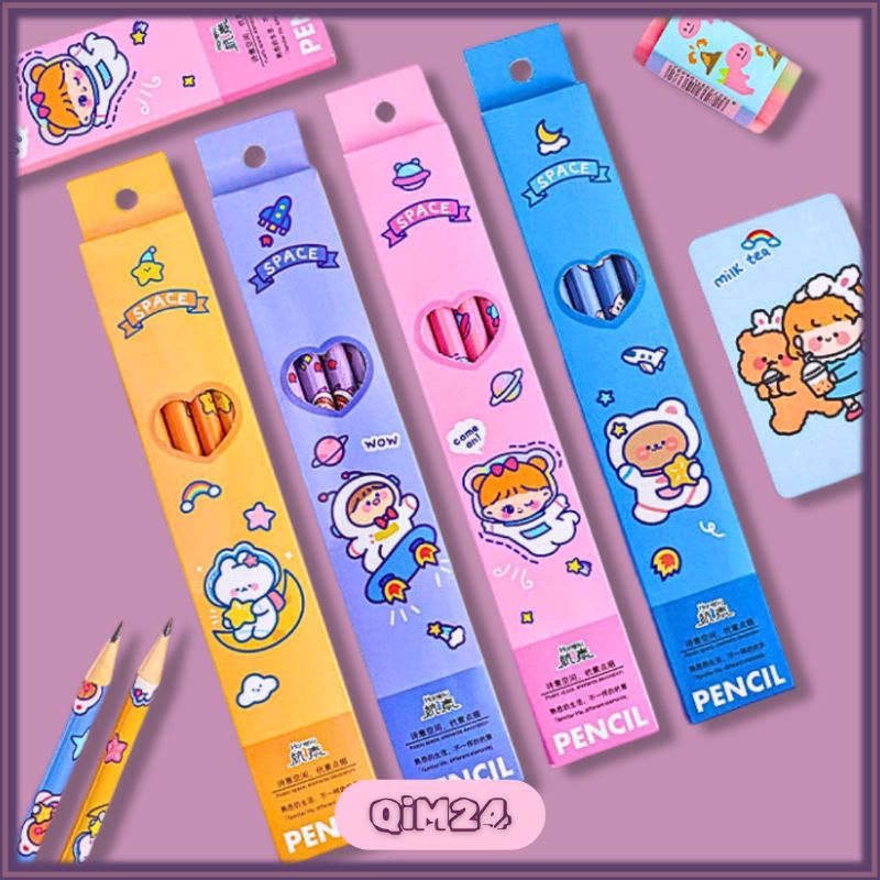 

Pensil Set 4pcs/Box - Pensil isi 4 - Perlengkapan Sekolah - Stationery - QiM24