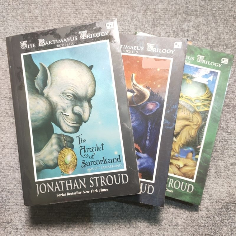 (ORIGINAL) THE BARTIMAEUS TRILOGY - TRILOGI THE AMULET OF SAMARKAND THE GOLEM'S EYE PTOLEMY'S GATE J
