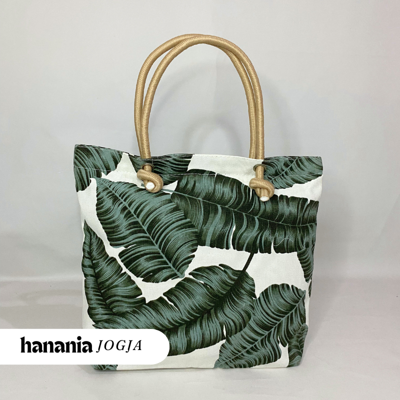 [HANANIA JOGJA] Tote bag kanvas tali kepang twill Tas Jinjing kanvas Tas Handbag tempat kosmetik tal