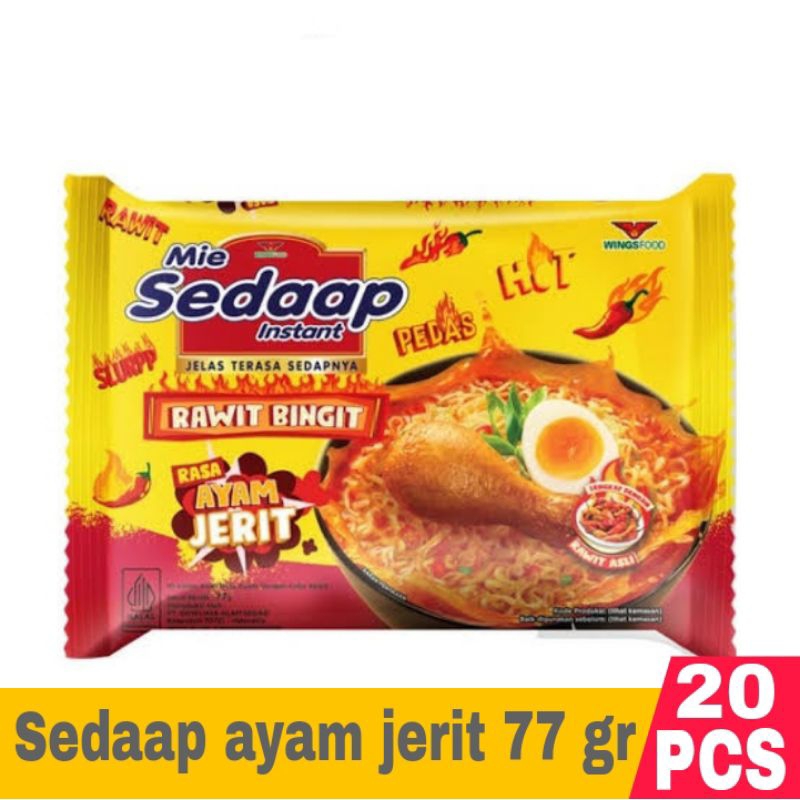

Sedaap Mie Instan Ayam Jerit 77 gr isi 20 Pcs