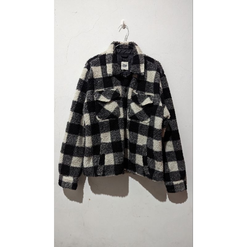 GAP Flannel Checkered Fleece Jacket (sherpa)