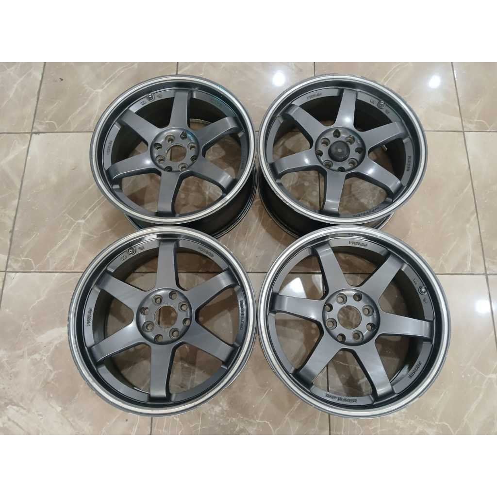 Velg seken racing te37 ring 17 lubang 4x100/114 seken velg only murah