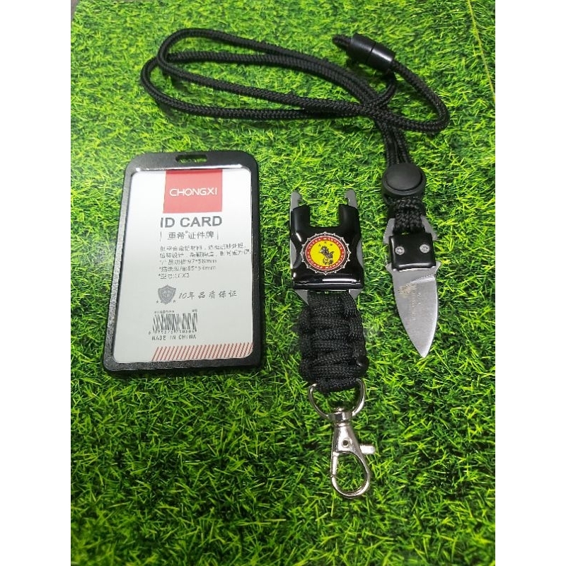

lanyard tactical tali gantungan id card holder logo cakra intel wayang indera waspada