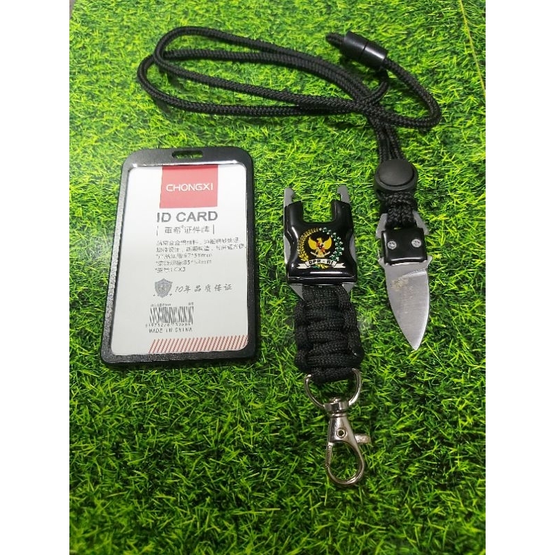 

lanyard tactical id card holder tali mini knife logo dpr ri dprd