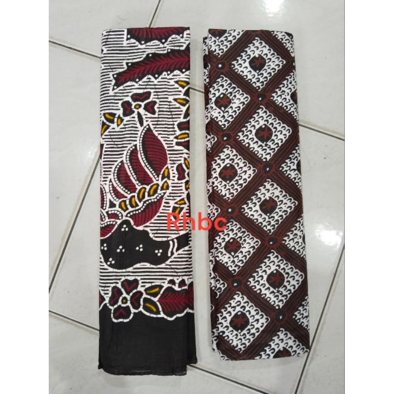 Kain Batik Sidomukti Ukel Pinggiran Hitam / Batik Brebesan / Kain Panjang Halus Jarik Kebat Samping