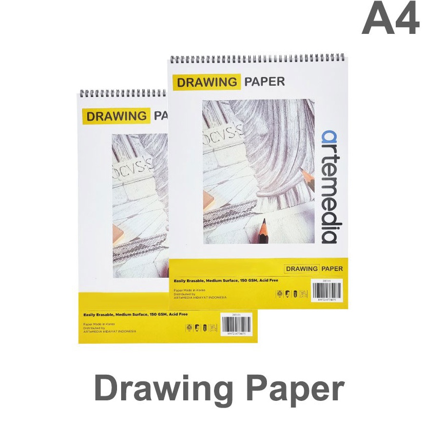 

Paket Terbatas Artemedia Drawing Paper Book A4 3 lembar Buku Gambar Sketchbook