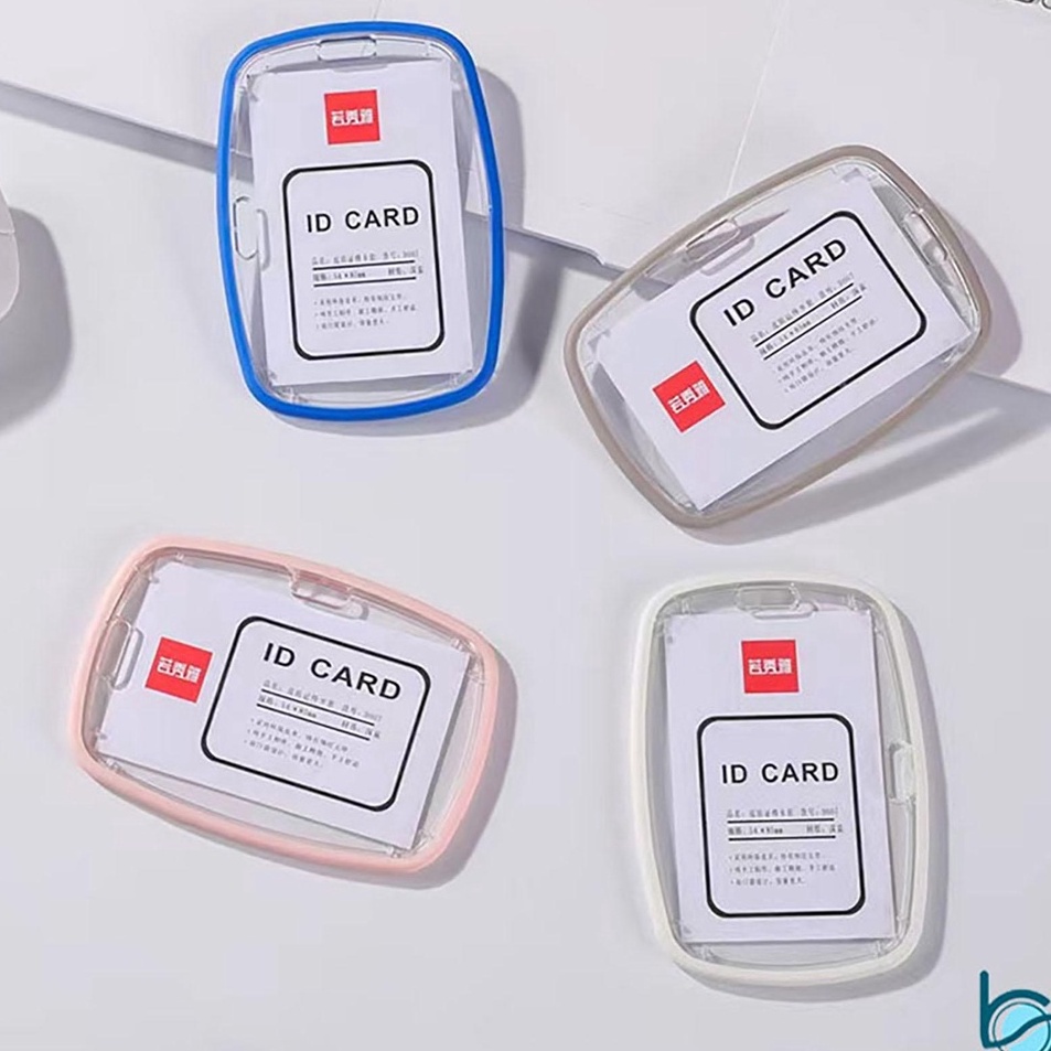 

Stock Banyak ID Card Holder 2 In 1 Vertical And HorizontalCard holder Acrylic Tanpa Tali Hanya ID CARD Best Stationary