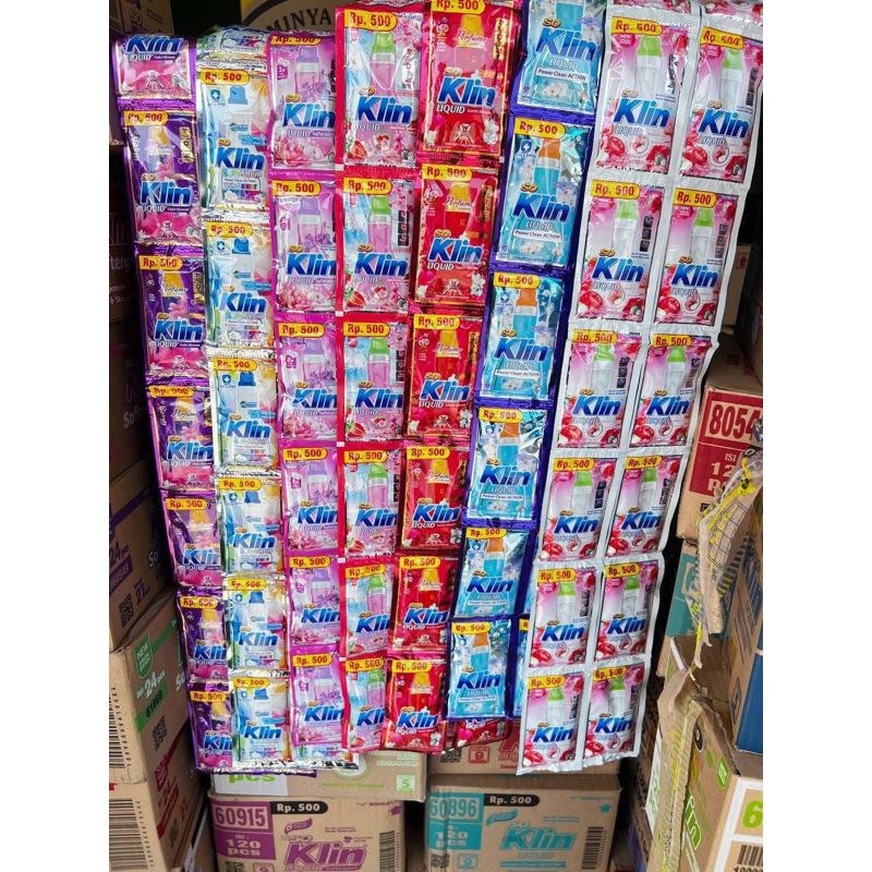 Gentle Gen Twinpack Soklin Liquid  Rinso 500an 1009an Cair Renteng Renceng 8  (1/2renceng) Wangi Tah