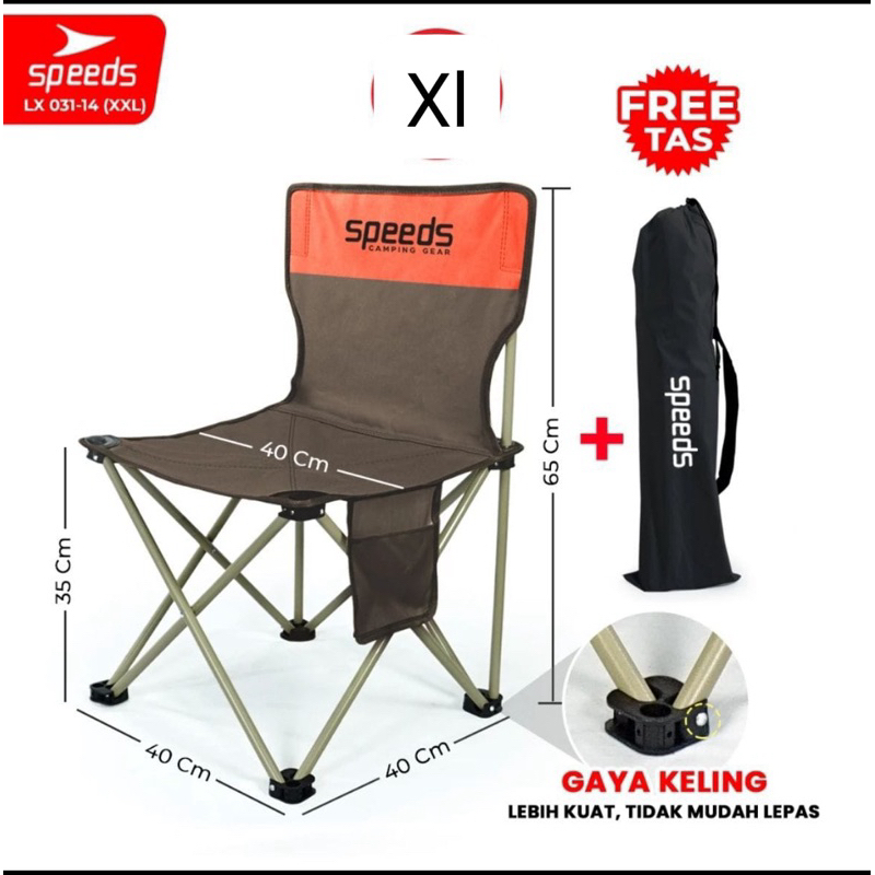 Kursi Lipat Serbaguna Kursi camping ukuran besar XXL