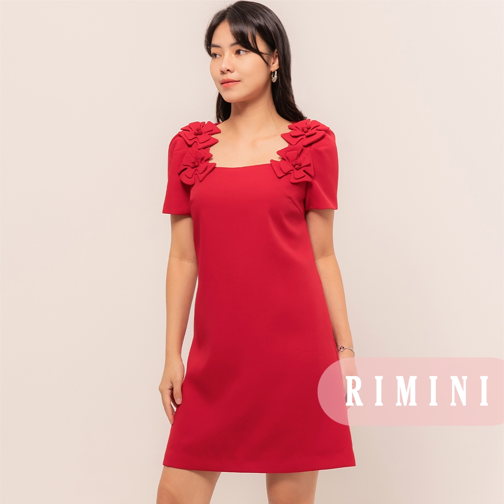 RIMINI - Dress Pesta Mewah Bungan Berlengan Pendek Size XS-XL- Joses Dress CC31691