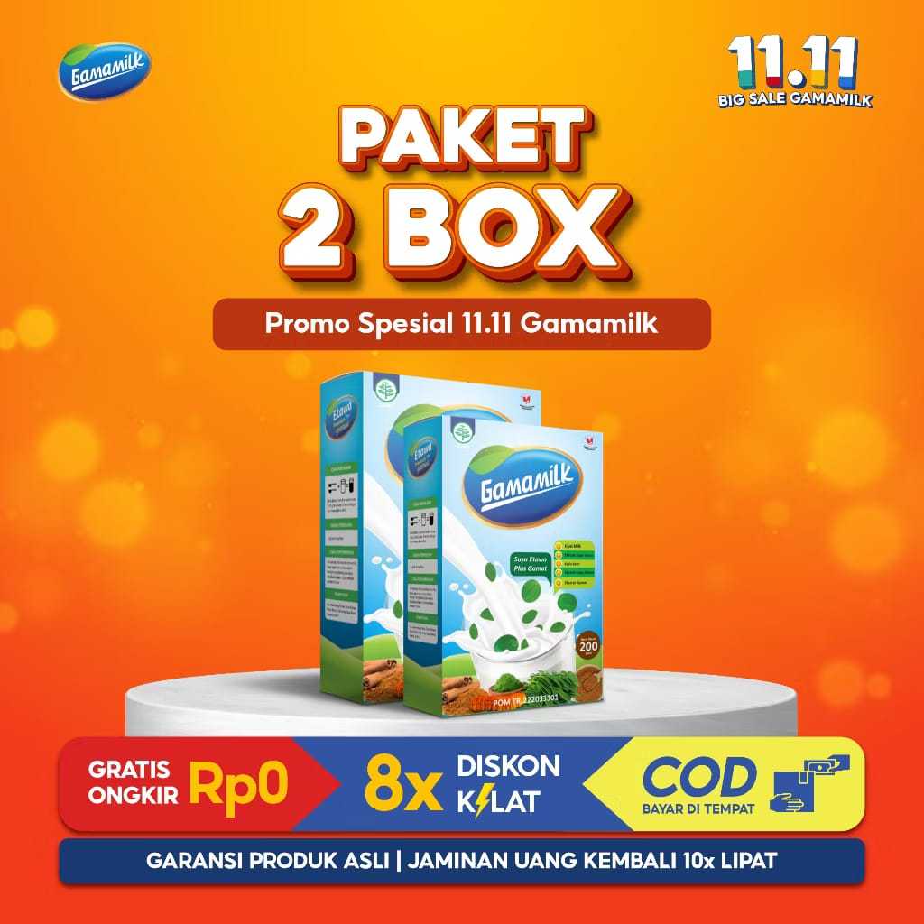 

(2 Box) Susu Etawa Gamamilk - Solusi Masalah Tulang, Nyeri Sendi, Asam Urat dan Rematik