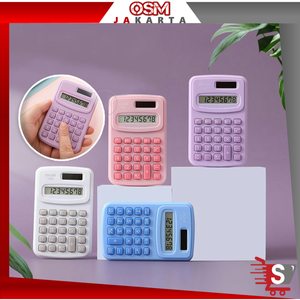 

OSM JKT 6483 Kalkulator Mini 8 Digit / Kalkulator Saku Macaroon / Kalkulator Saku 8 Digit Portable / Pocket 8 Digits Calculator