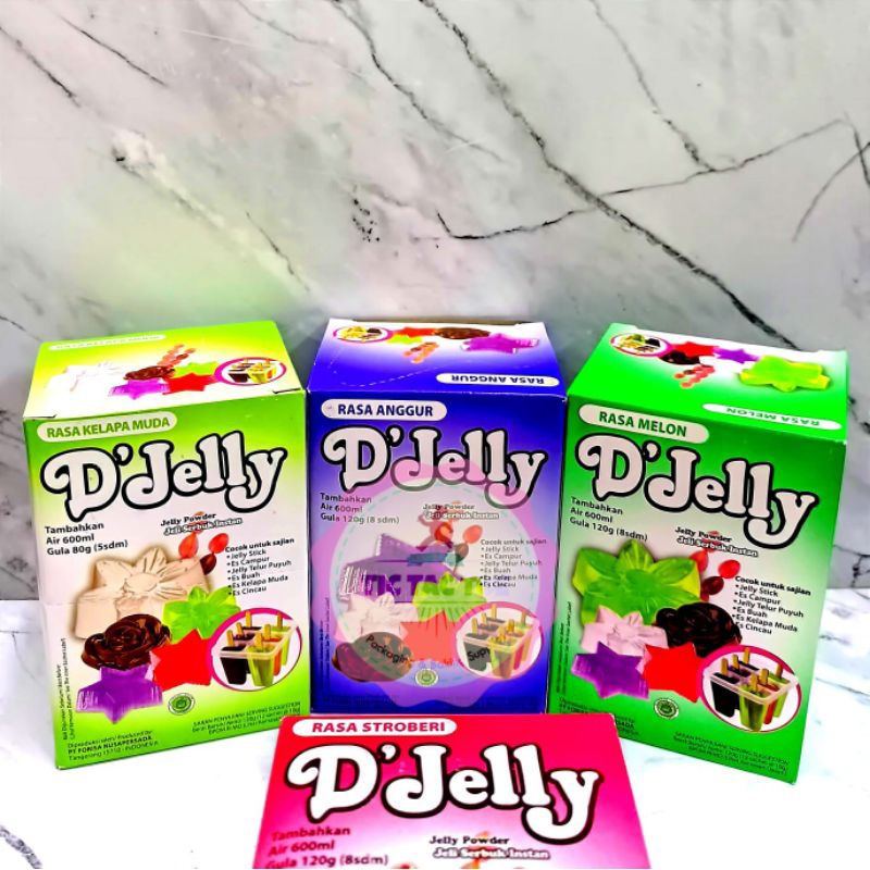 

Djelly All Variant box/Serbuk Jelly/Bubuk Agar-Agar/Jelly/Djelly 10gr