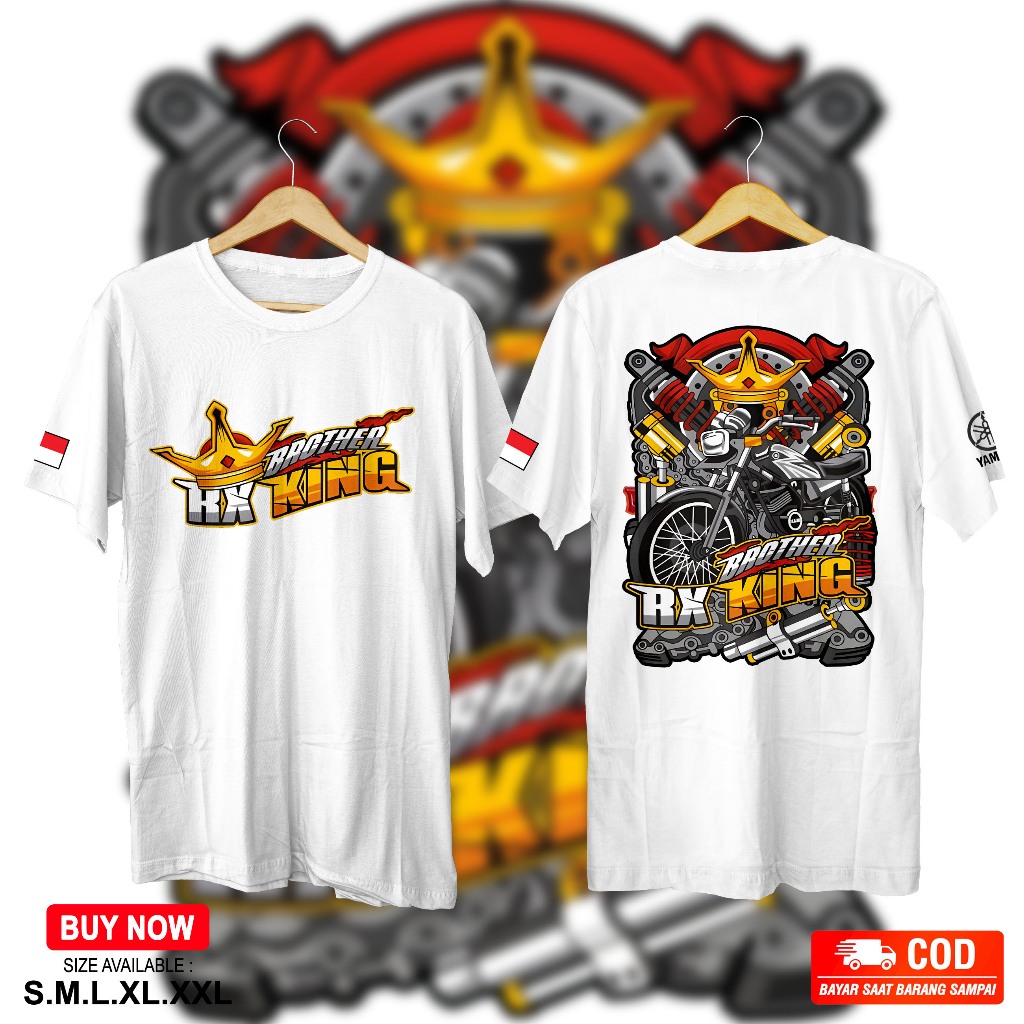 Kaos BROTHER RX KING , atasan pria anak motor, kaos distro pria RX KING