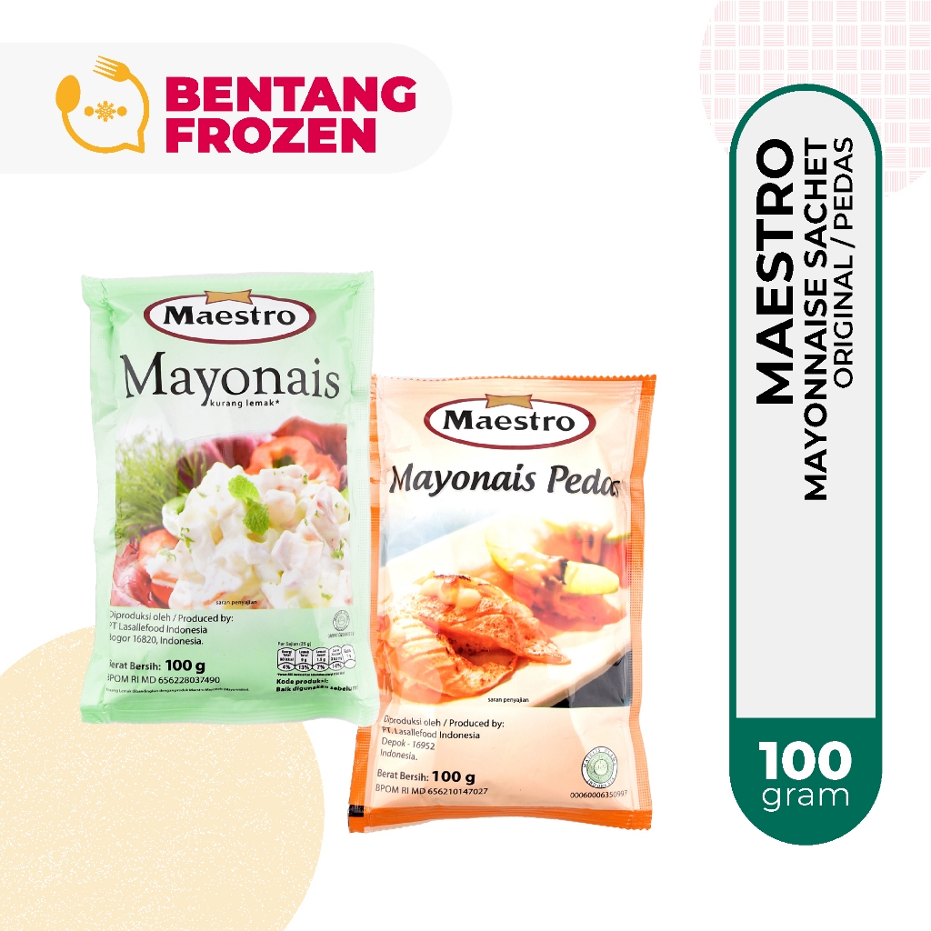 

Maestro Mayonaise Sachet 100gr / Original / Pedas