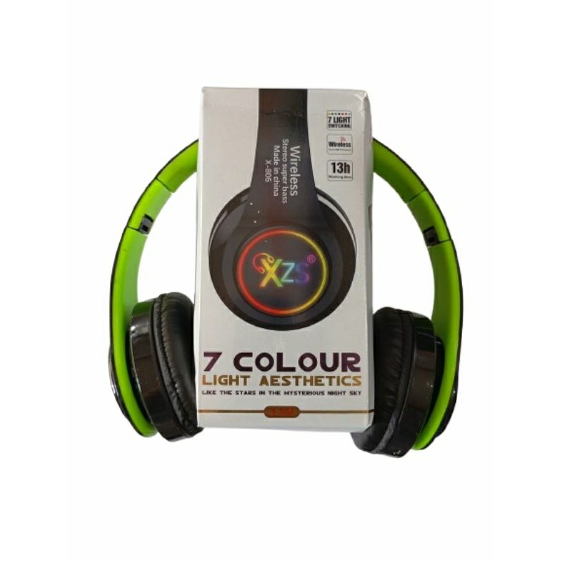 HEADSET XZS X-806 WIRELESS 7 COLOUR
