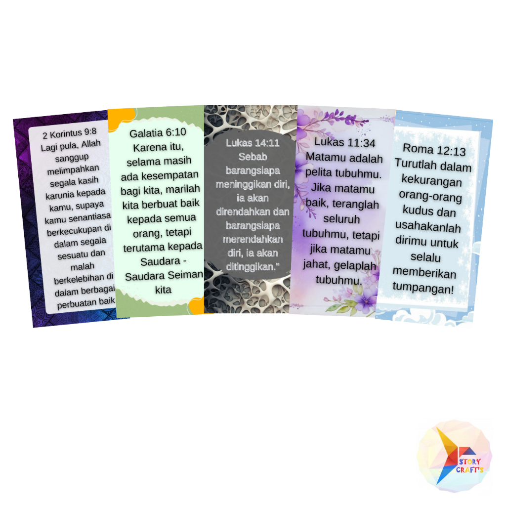 

Hiasan Scrapbook Sticker Ayat Emas Alkitab Tema Berbuat Baik