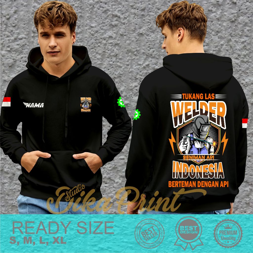 Jaket Hoodie Welder Tukang Las Indonesia Bahan Nyaman Dan Adem