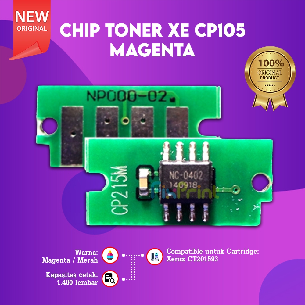 FixPrint Chip Reset Cartridge Toner Xerox CP215 CM118w CM228fw CP228w CMYK