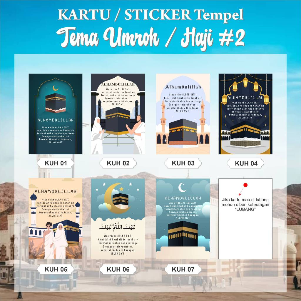 

NEW Model KARTU / STICKER HAJI
