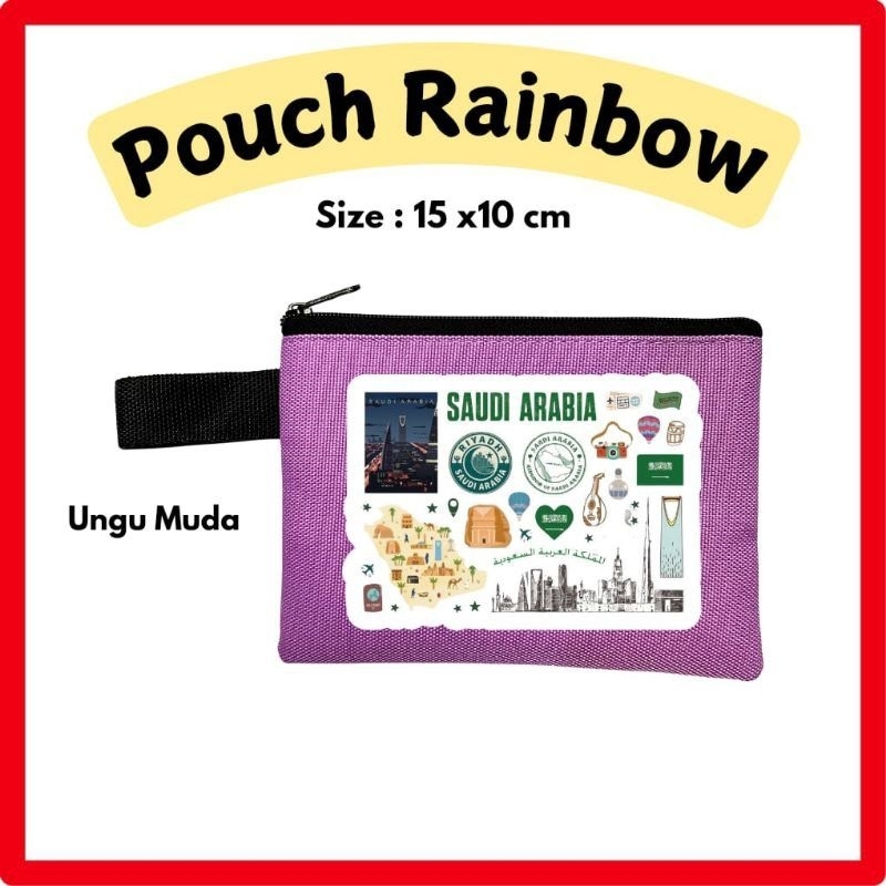 Souvenir Saudi Arabia Pouch Rainbow Oleh Oleh Murah Dompet Koin