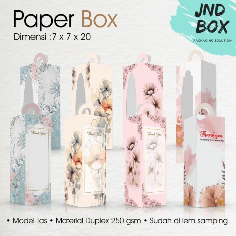 

Paperbox 7 x 7 x 20 Duplex 250 gsm, Cetak Full Colour, Untuk MyBottle
