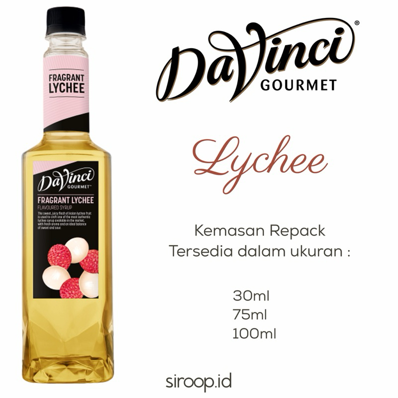 

Davinci Lychee Flavour Syrup Repack (30ml,75ml,100ml)