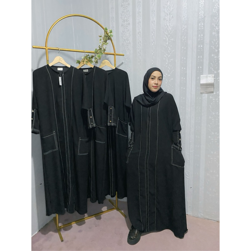 Kaftan Crinkle Airflow Premium/Kaftan polos wanita/gamis kaftan dewasa