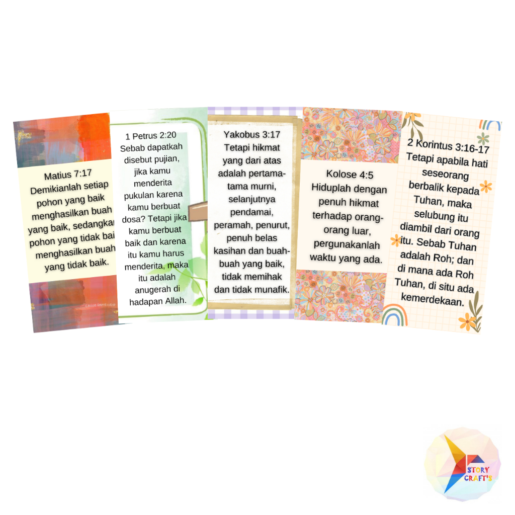 

Hiasan Scrapbook Sticker Ayat Emas Alkitab Tema Hikmat