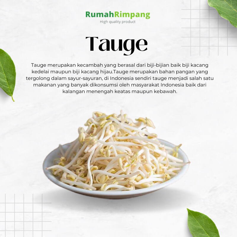 

[BISA INTAN] JUAL TAUGE - KEMASAN 250 GR