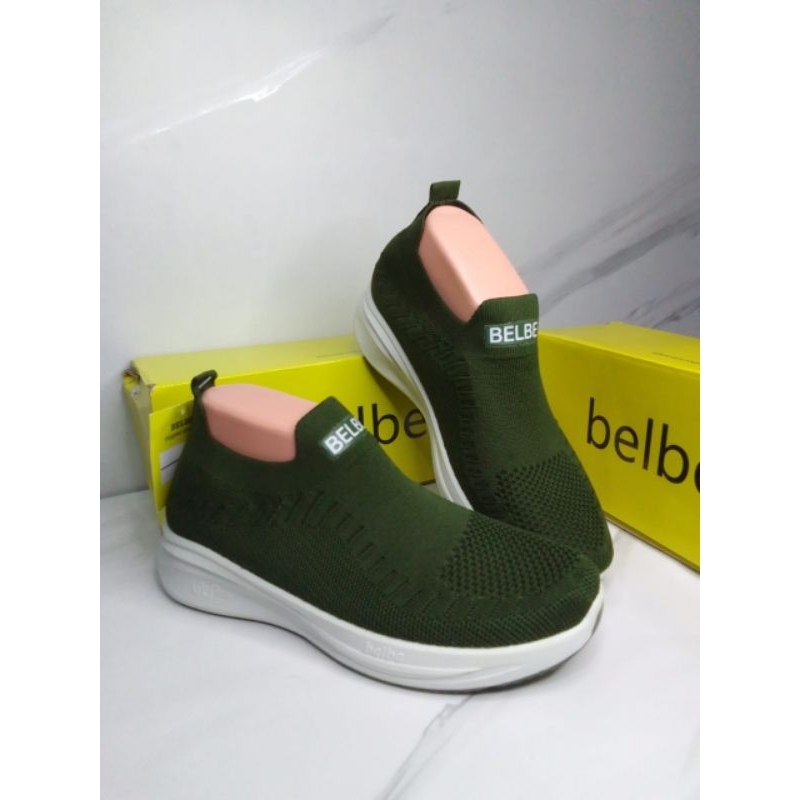 sepatu wanita import belbe hijau army terlaris