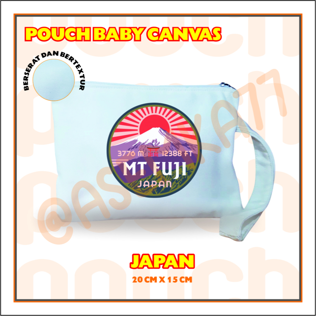 ❤️asemka77❤️DOMPET POUCH BABY KANVAS UK 15 X 20 CM