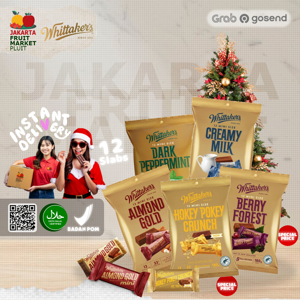 

WHITTAKERS 12 MINI SLAB ALL Coklat Almond milk dark pappermint
