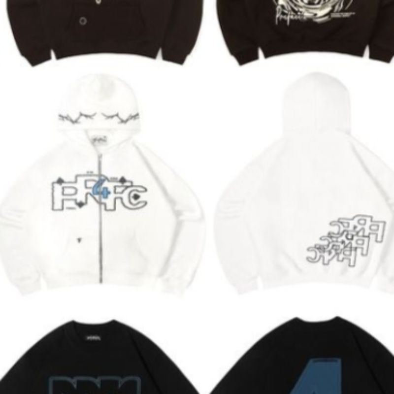 PREFACE FOURTH SPADES ZIP HOODIE (BROKEN WHITE)