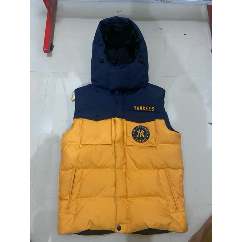 rompi vest bulang puffer hoodie mlb yankees