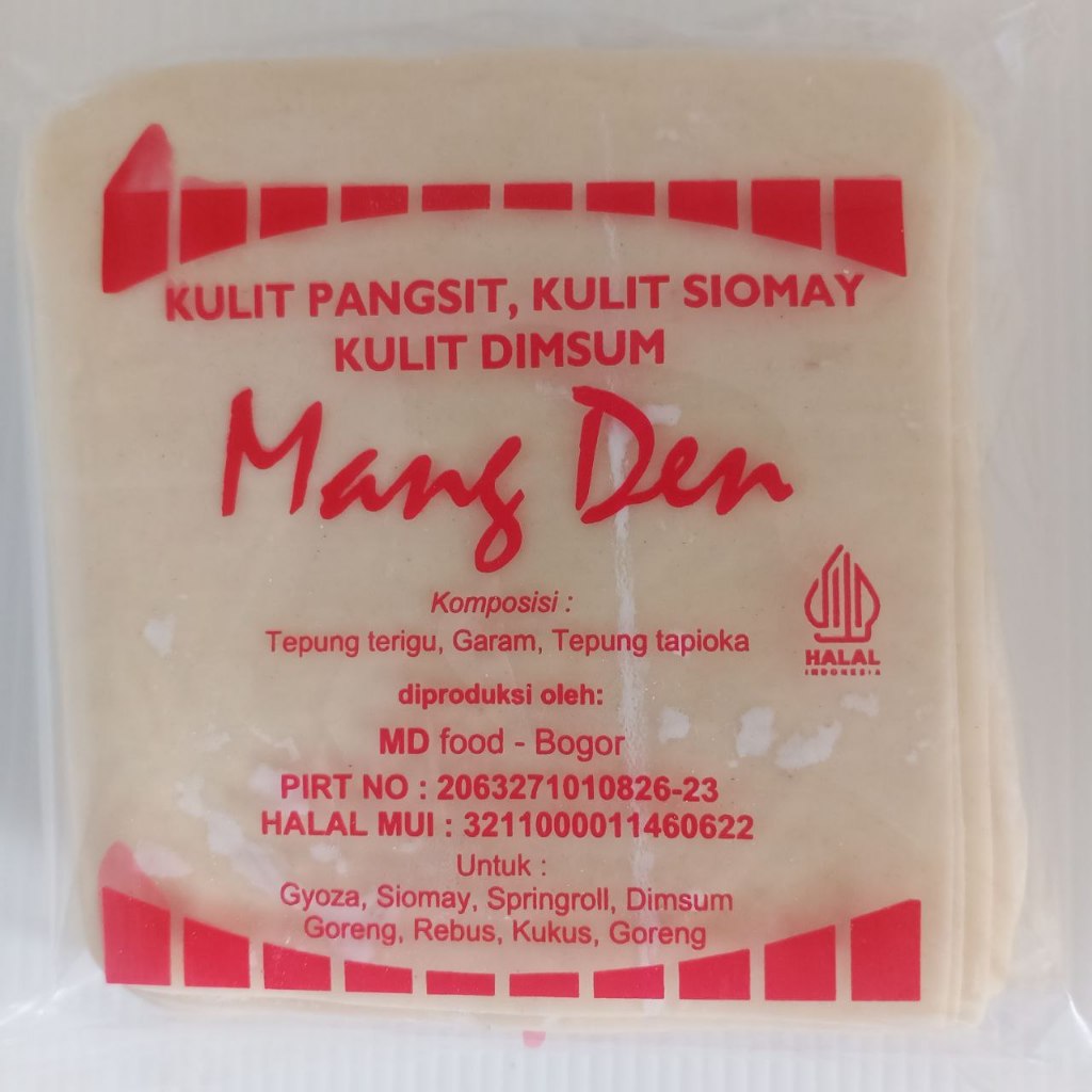 

Kulit Pangsit Kotak 10 cm, Rebus/Goreng Anti Lengket 500 gram