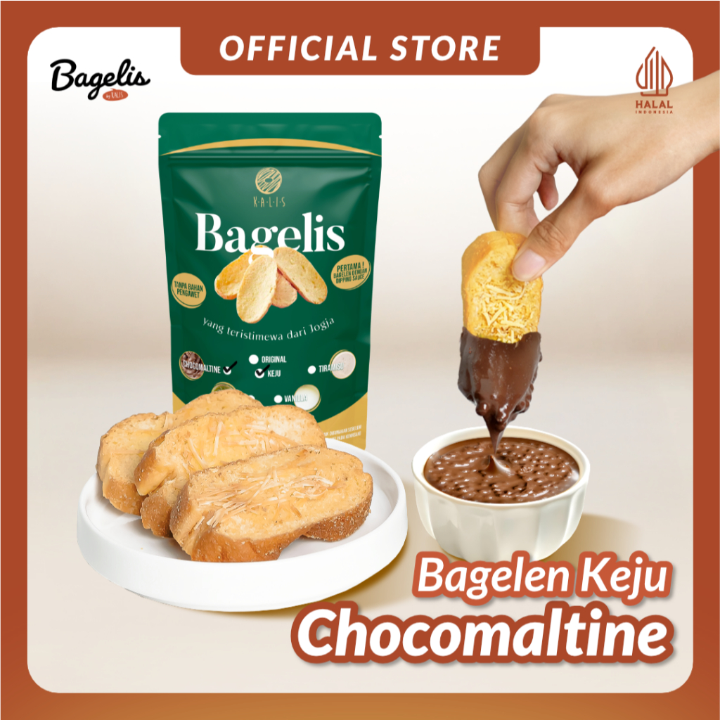 

BAGELIS KEJU Cocol Chocomaltine | Roti Kering Bagelen Cheese | Kue Kering Bagelan 160g