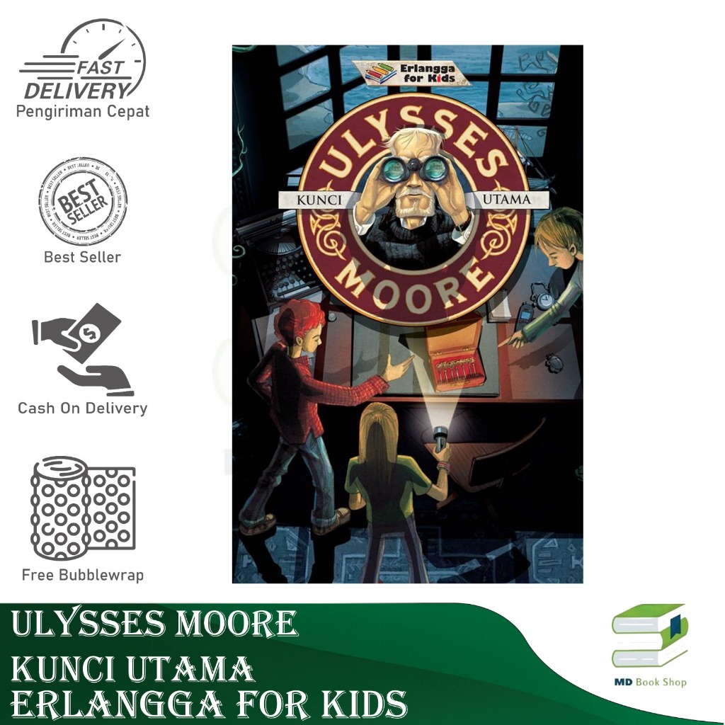 BEST SELLER ORIGINAL BUKU CERITA ULYSSES MOORE, KUNCI UTAMA- ERLANGGA FOR KIDS