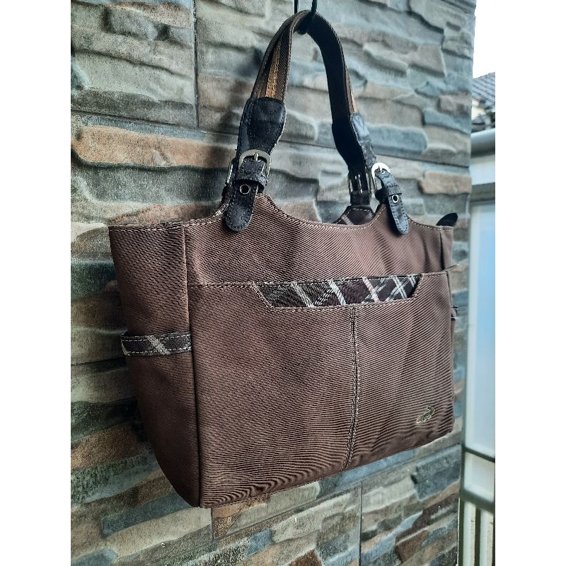 Tenteng Cokelat CROCODILE - TAS PRELOVED BRANDED ORIGINAL