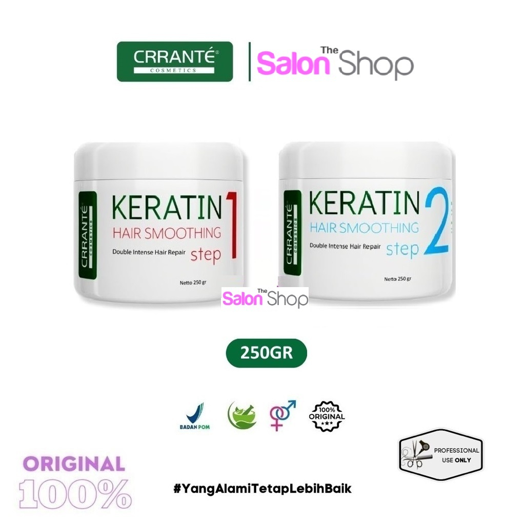 Crrante Keratin Hair Smoothing 250 gr | Straightener Rebonding Opti Straight Pelurus Rambut | gdkd01