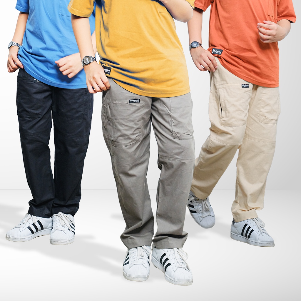 Celana Panjang Cargo Pants Anak Laki Laki Remaja Cowok Tanggung Premium SMP SMA 12 13 14 15 16 Tahun