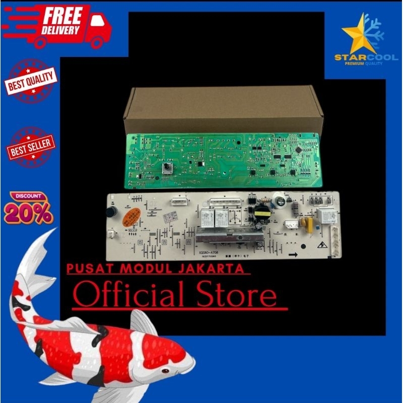 DENPOO Front loading  DFL 8-10G , Modul pcb mesin cuci denpoo front loading