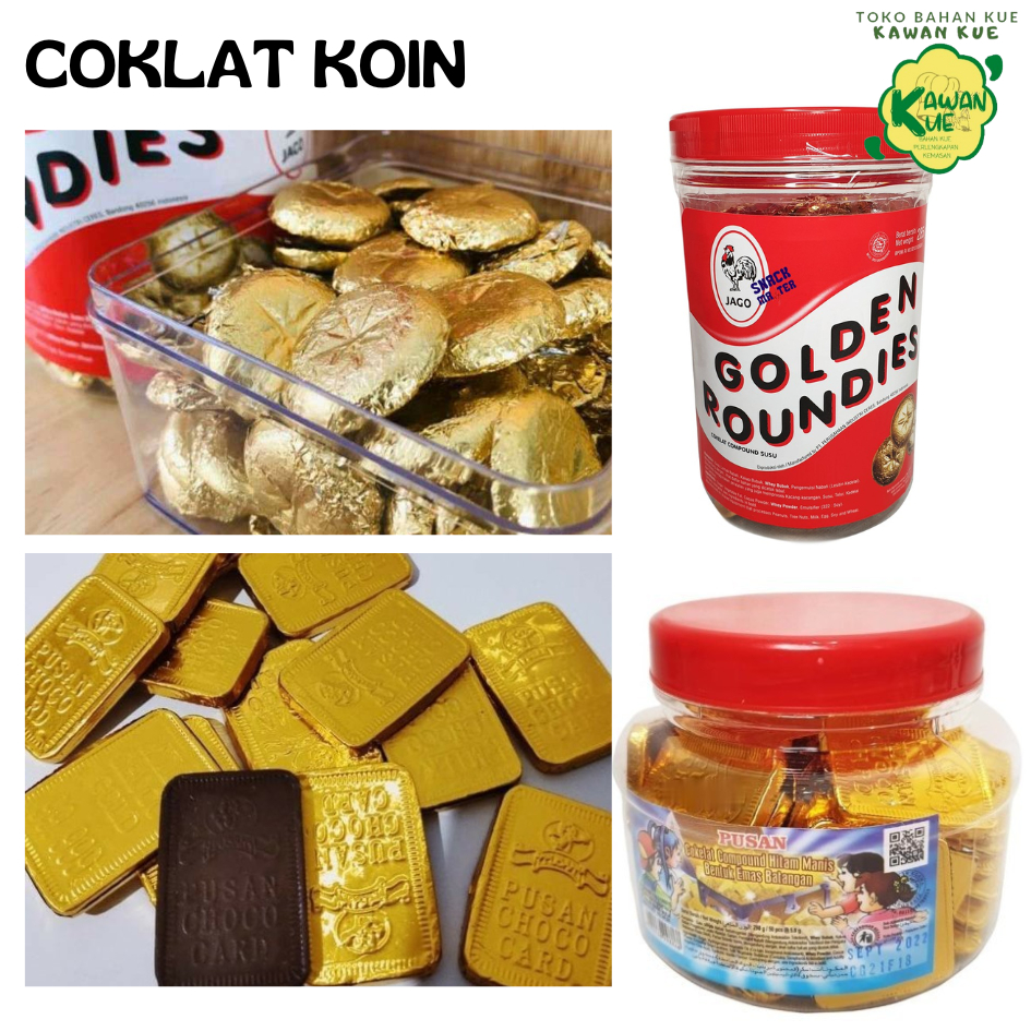 

COKLAT KOIN - COKLAT GOLD - CHOCO GOLD PUSAN - JAGO GOLDEN ROUNDIES