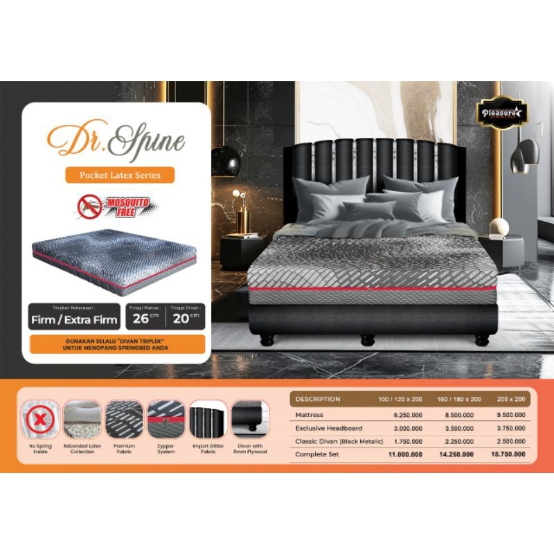 Springbed Latex Pleasure DR Spine - No Spring Inside