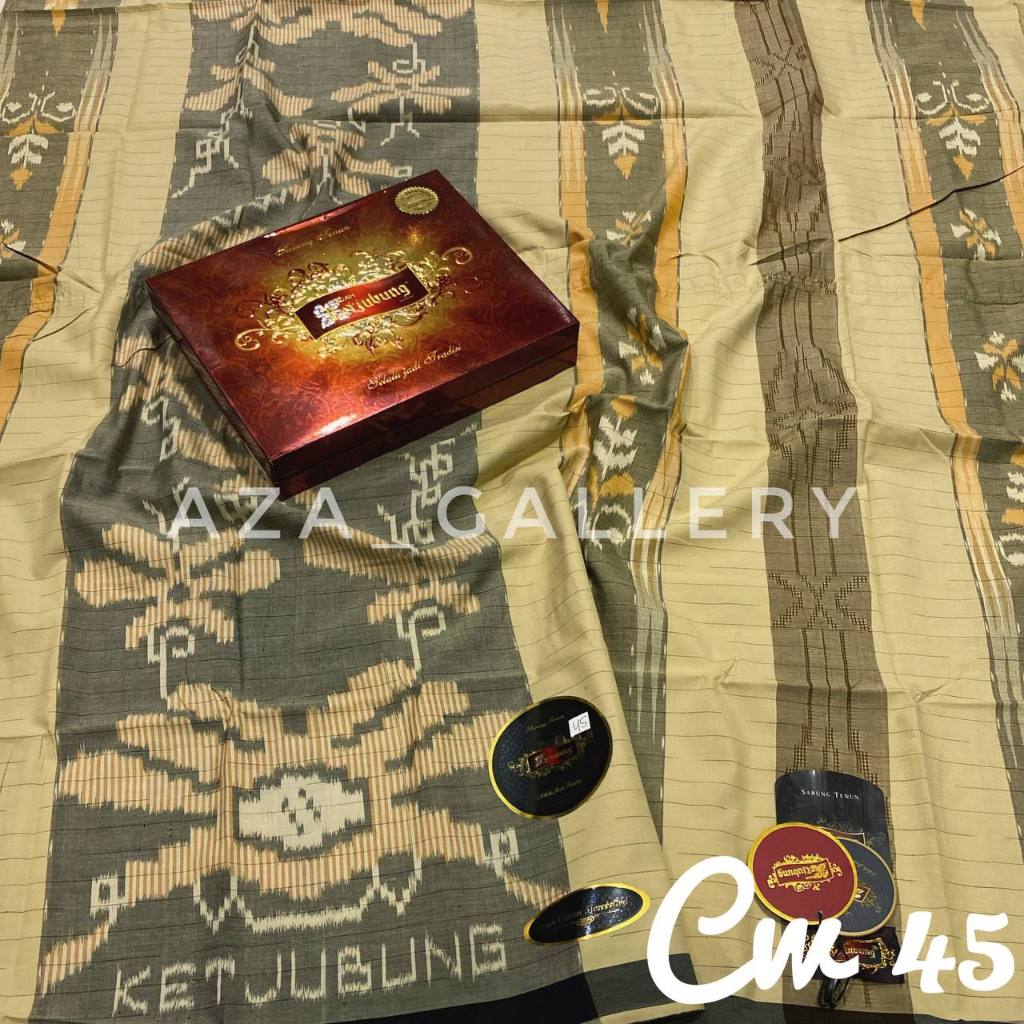 Sarung Ketjubung Timbul Crepe Mesres TCW Gold Ori 100%