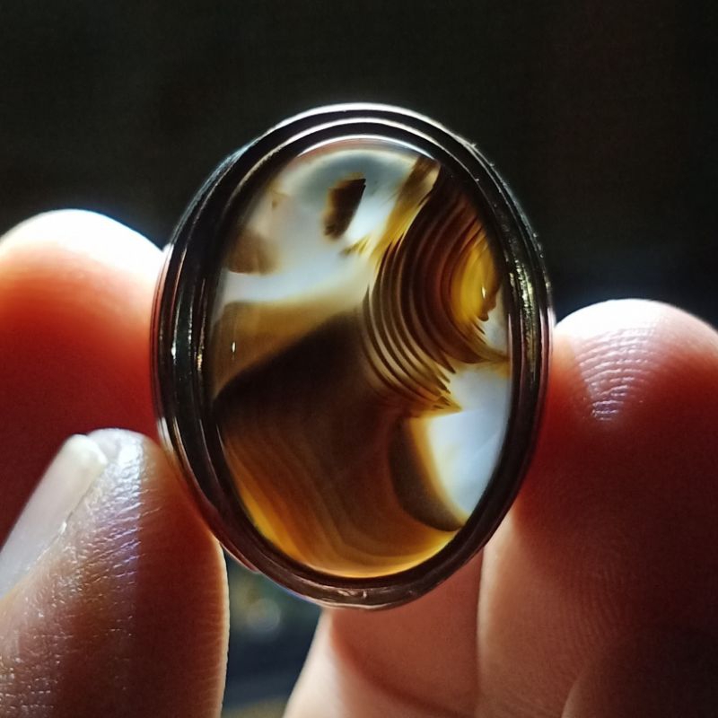 Batu Akik Sulaiman Motif Sidik Jari. Bukan Batu Red Baron Pacitan Pirus Persia Kecubung Wulung Jamru