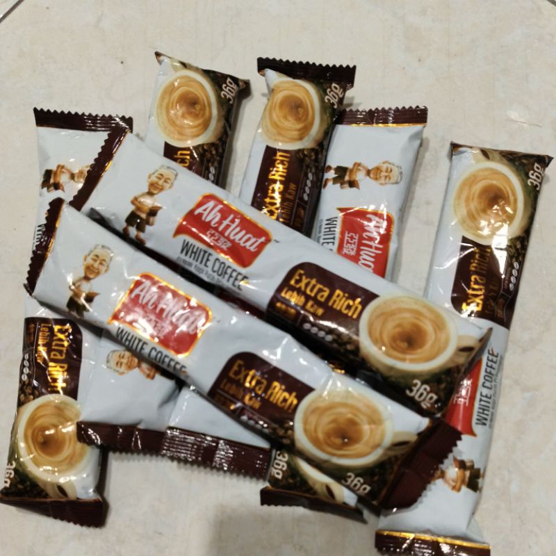 

white coffee ahuat extra rich