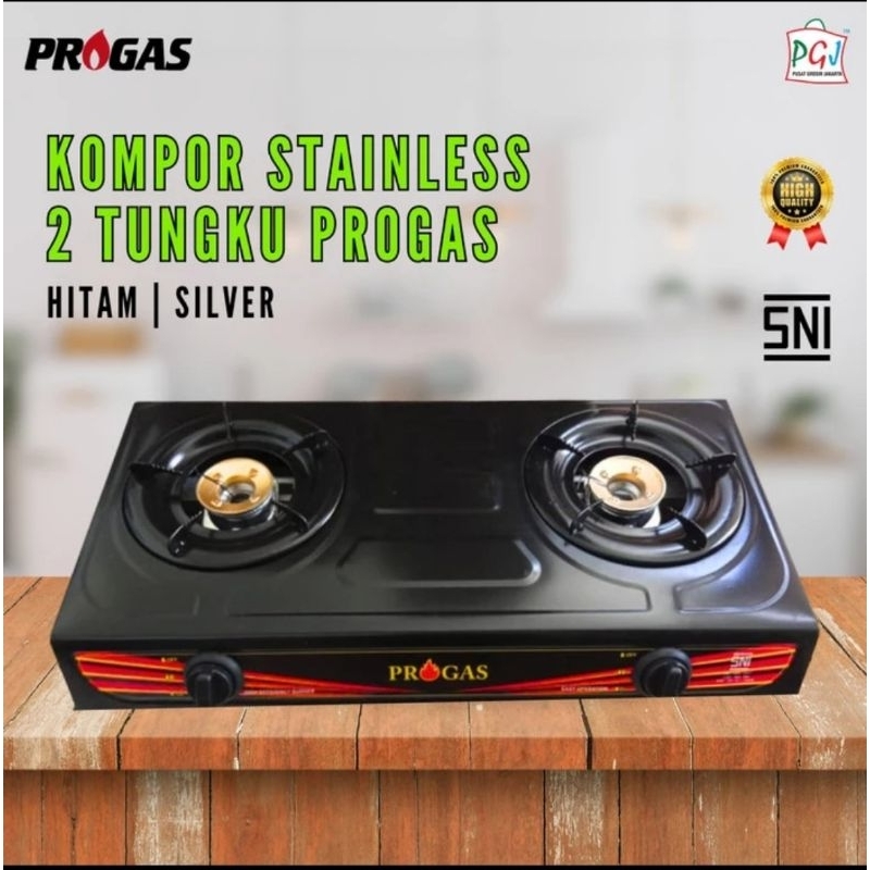 Kompor Gas 2 Tungku Progas Kompor Progas dua Tungku Bergaransi Resmi
